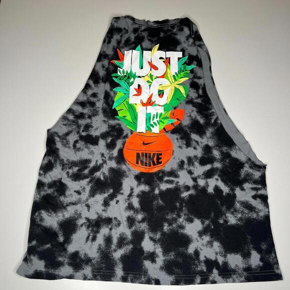 Nike Tie Dye Sleeveless Tank Top XL Loose Fit Just Do It Floral Basketball SU23 - Picture 5 of 9